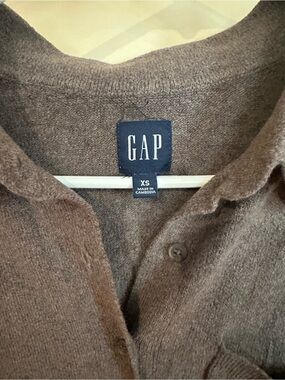 GAP Brown Knit Button Cardigan